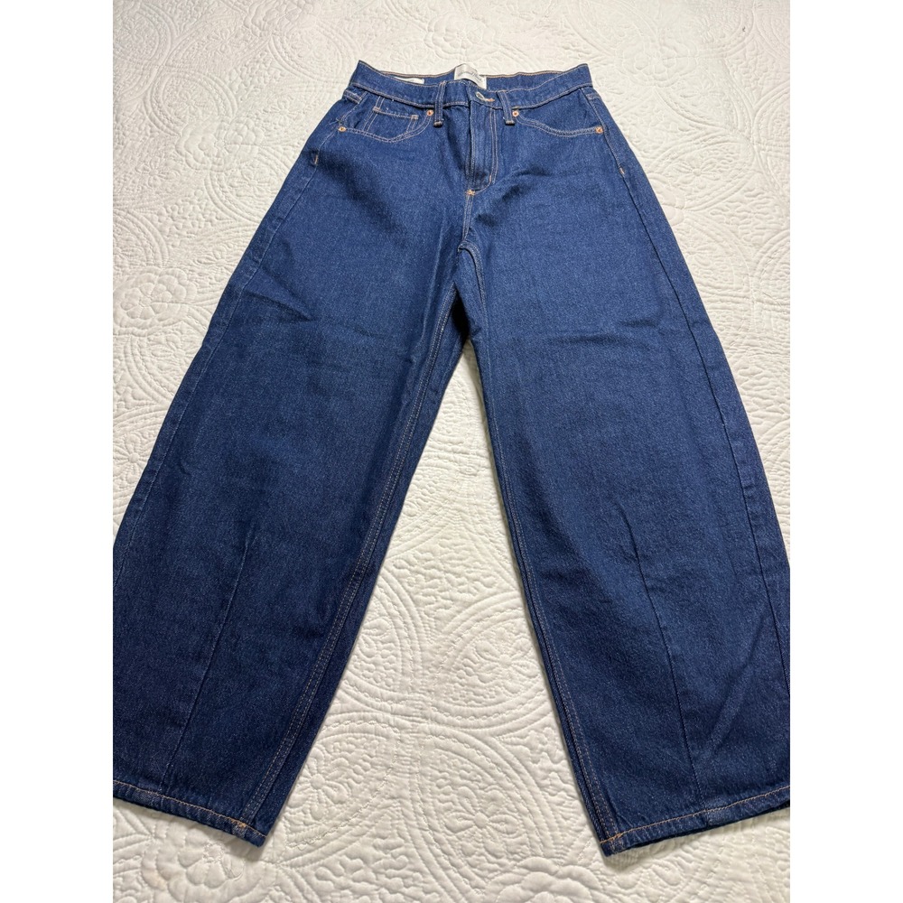 Universal‎ Thread High Rise Easy Barrel Jeans Women 4 Dark Wash Indigo Denim